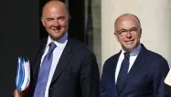 Les ministres de l'Economie et du Budget, Pierre Moscovici et Bernard Cazeneuve doivent être satisfait de l'annonce de l'Insee.
