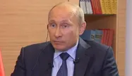 Vladimir Poutine, au micro d'Europe 1 le 4 juin dernier.