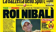 Tour de France : La Gazzeta en jaune pour Nibali