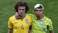 Thiago Silva et David Luiz, après la défaite face à l'Allemagne.