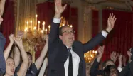 François Hollande réagit au but de Paul Pogba.