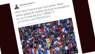 Le défenseur central Mamadou Sakho, malgré l'élimination, retient le soutien du public français lors de cette Coupe du monde.