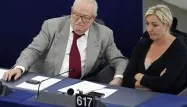 Jean-Marie Le Pen et Marine Le Pen se sont vus à Bruxelles (image d'archives).