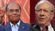 Moncef Marzouki (à gauche) et Béji Caïd Essebsi (à droite), les deux candidats à la présidentielle