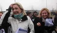 Sophie Montel en compagnie de Marine Le Pen
