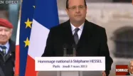 L’hommage de Hollande à Hessel