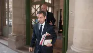 Nicolas Sarkozy à la sortie du Conseil constitutionnel.
