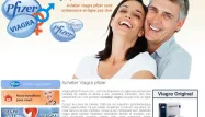 Ce site internet, qui reprend les codes graphiques du laboratoire américain, propose de vendre sans ordonnance du Viagra, un médicament qui traite les troubles de l'érection.