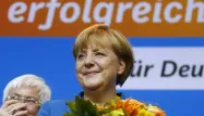 La CDU, le parti d'Angela Merkel, a rassemblé plus de 42 % des suffrages, selon les premiers sondages.