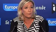 Marine Le Pen était dimanche l'invitée du Grand Rendez-Vous d'Europe 1 - Le Monde - i>Télé.