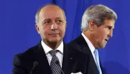Les chefs de la diplomatie française et américaine, Laurent Fabius et John Kerry.