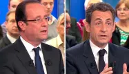Sur France 2, un Hollande "présidentiel" face à un Sarkozy pugnace