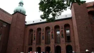 L' Hôtel de Ville de Stockholm, en Suède, où est remis chaque année le prix Nobel. En 2012, la récompense sera accompagnée d'une somme diminuée de 20% par rapport à l'an dernier.