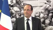 François Hollande s'est rendu au cimetière britannique de Ranville, près de Caen.