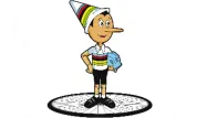 Pinocchio, mascotte des Mondiaux de cyclisme