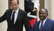 François Hollande avec le Gabonais Ali Bongo.