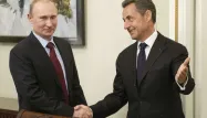 Vladimir Poutine a reçu Nicolas Sarkozy, en voyage privé en Russie.