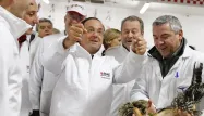 La visite matinale de Hollande à Rungis