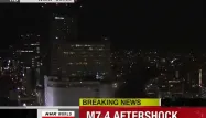 Un nouveau séisme a secoué le Japon jeudi. La télévision japonaise, NHK, diffuse les premières images du séisme. Ici à Sendaï.