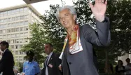 Christine Lagarde est sortie détendue de ses trois heures d'échanges avec les 24 membres du conseil d'administration du FMI