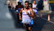 Morhad Amdouni bat le record de France du marathon en 2 h 03 min 47. (Illustration)