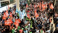 Manifestation des agents de la RATP vendredi.
