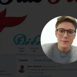 Théo Poulard, foulard rouge