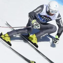 Thomas Fanara lors de sa première finale de Géant à Saint-Moritz.