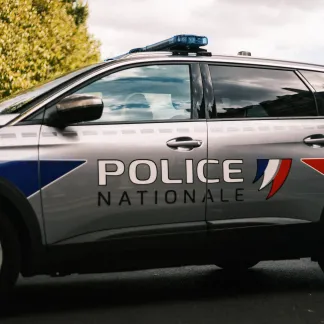 Une voiture de police. (Illustration)