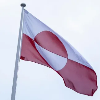 Drapeau du Groenland (Illustration).