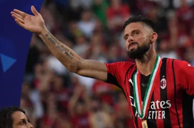 Olivier Giroud avec l'AC Milan