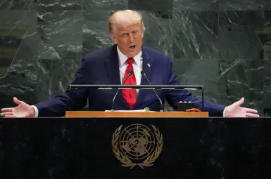 Donald Trump s'est exprimé à la tribune de l'ONU, au lendemain de la reconnaissance de l'Etat de Palestine par la France.