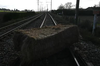 Crise agricole : au lendemain de la visite d'Annie Genevard, les agriculteurs bloquent les voies ferrées du sud de Toulouse