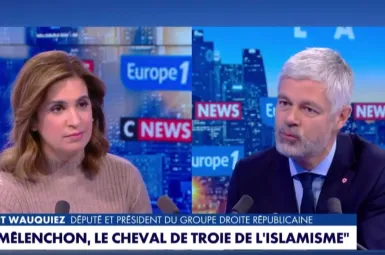 "Jean-Luc Mélenchon est un danger pour la vie politique", assure Laurent Wauquiez.