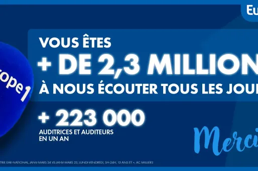 Vous êtes plus de 2,3 millions à nous écouter tous les jours.