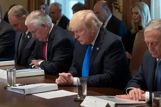 Une prière a été prononcée mercredi en pleine réunion gouvernementale à la Maison-Blanche.