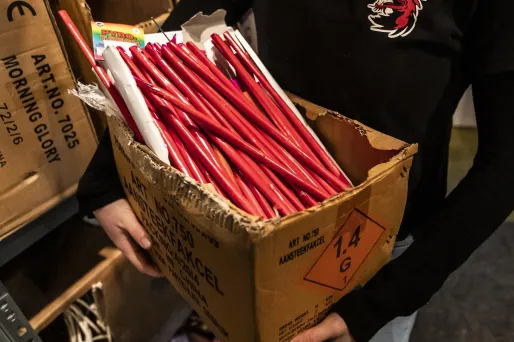 A Rennes, les gendarmes ont saisi près de Rennes 2,7 tonnes de feux d'artifices. (Illustration)