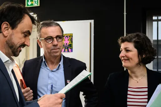 Pierre Hurmic (au centre) et Jeanne Barseghian (à droite) ne participera pas aux journées d'été d'EELV, contrairement au maire de Lyon Grégory Doucet (à gauche)
