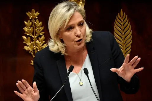 Marine Le Pen dénonce le risque d'"une aggravation" des filières clandestines, après l'annonce du nouveau projet de loi immigration du gouvernement. (Illustration)