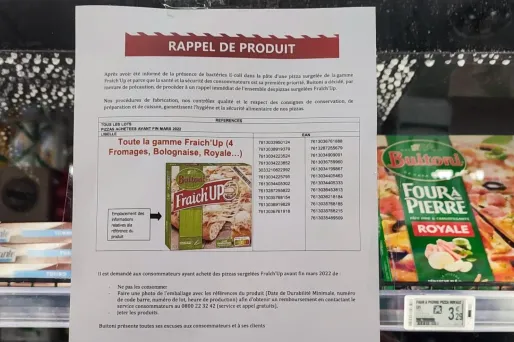 Plusieurs pizzas de la marque Buitoni avaient été contaminées par la bactérie E.coli.
