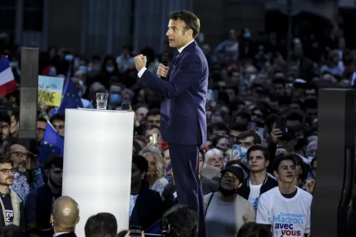 Des incidents ont émaillé le rassemblement d'Emmanuel Macron à Strasbourg, mardi soir.