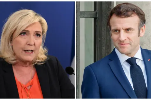 le pen macron