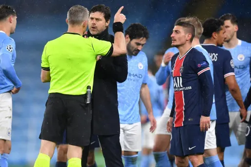 City PSG fin du match Ligue des champions Paul ELLIS / AFP