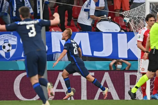 Finlande victoire Euro Danemark Jonathan NACKSTRAND / POOL / AFP