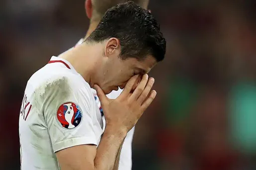 Robert Lewandowski avec la Pologne.