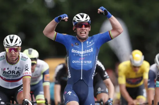 Mark Cavendish s'est imposé au finish sur la quatrième étape.