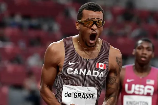 Andre de Grasse JO 200 m @Javier SORIANO / AFP