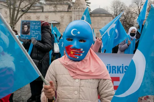 Manifestation de soutien aux Ouïghours en Turquie.