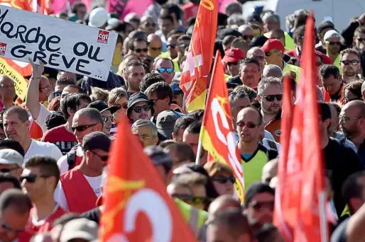 Les CGTistes en masse lors des manifestations.