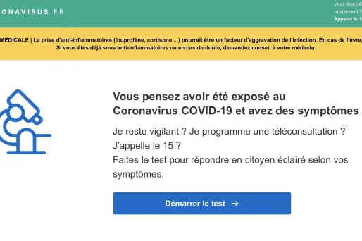 Le test comporte 23 questions portant sur les symptômes et les antécédents médicaux.